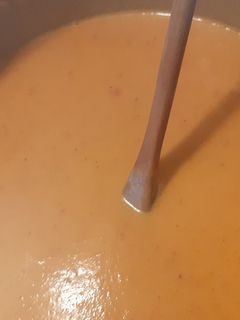 Una foto de Crema de pimientos rojos
