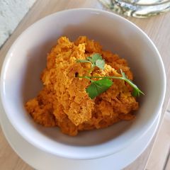 A picture of Bornmann's Vegan Carrot Hummus.