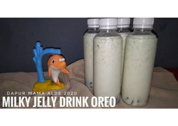 Resep Milky Jelly Drink Oreo | Cara Membuat Milky Jelly Drink Oreo Yang Enak dan Simpel