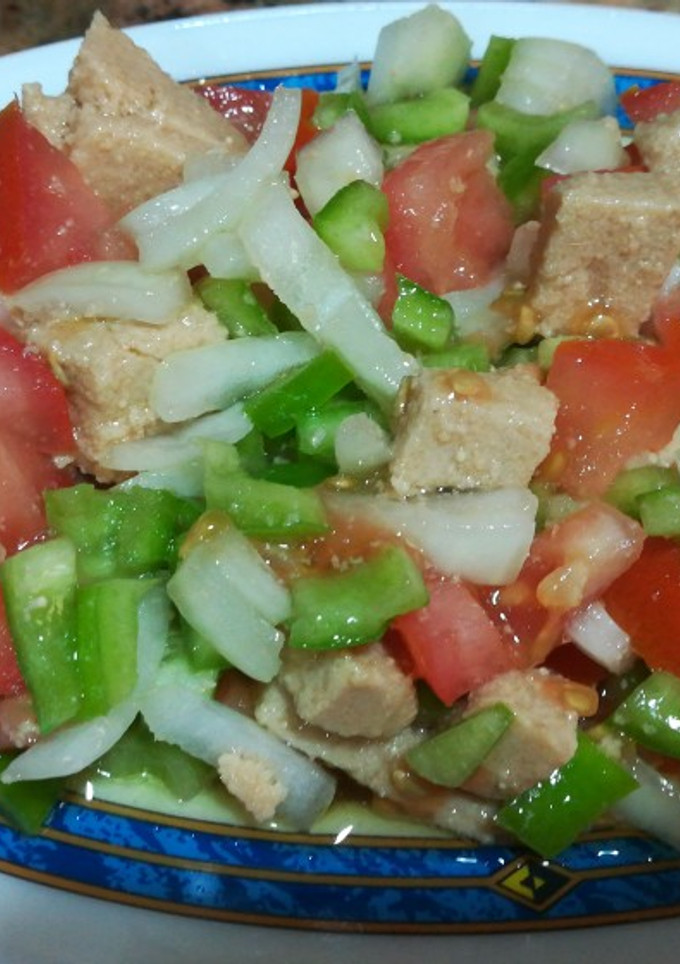 Una foto de Vinagreta de huevas de bacalao