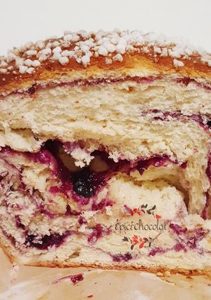 Une photo de Brioche mascarpone et myrtilles