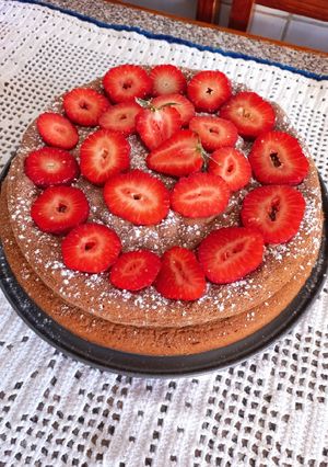 Foto de Bolo de Natas com Morangos Frescos