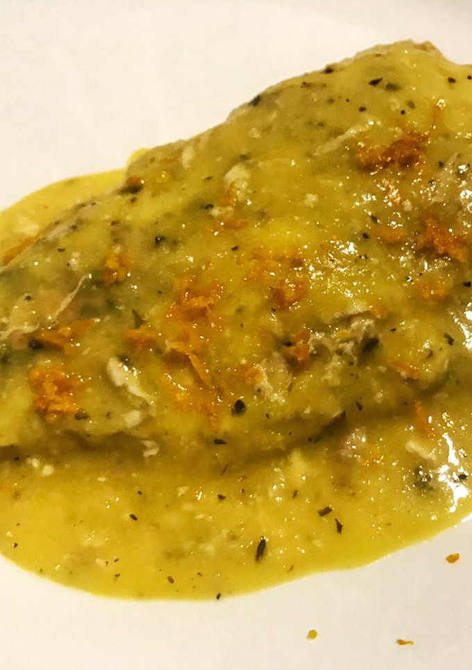 Una foto de Salmón a la naranja