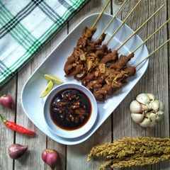 Oyster Mushrooms Satay A picture of Oyster Mushrooms Satay.