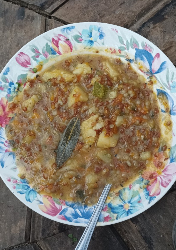 Una foto de Papas con mote #platosquereunen