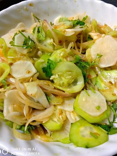 A picture of Cucumber Radish salad.