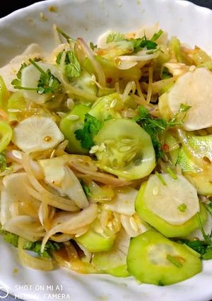 A picture of Cucumber Radish salad.