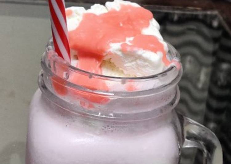 Rose flavored milkshake