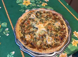 Une photo de Tarte aux blettes,roquefort et lardons (pâte brisée aux épices méditerranéennes)