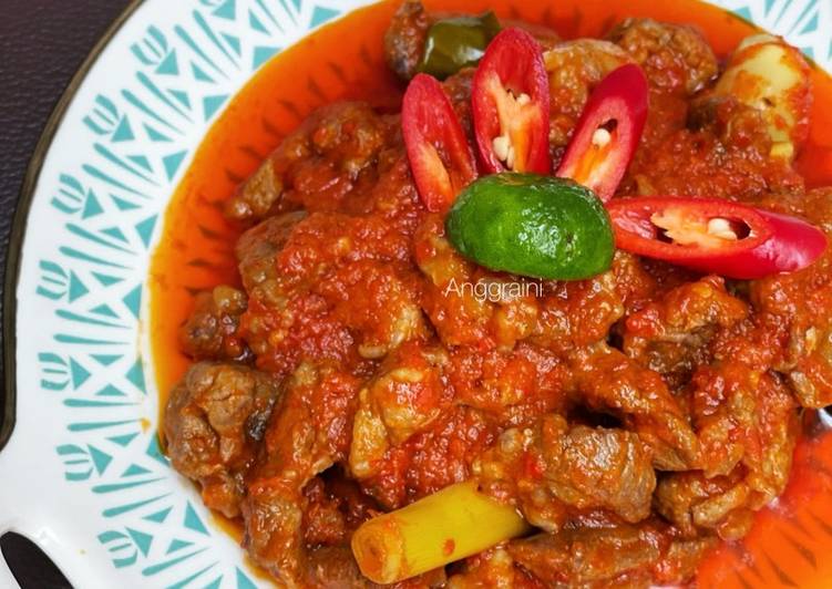 Resep Populer 8. SAMBAL TETELAN DAGING Lezat Mantap