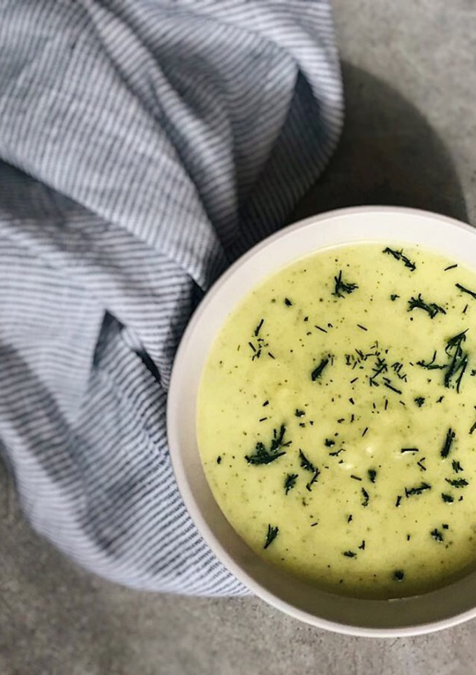 Una foto de Crema de calabacín fácil con Thermomix
