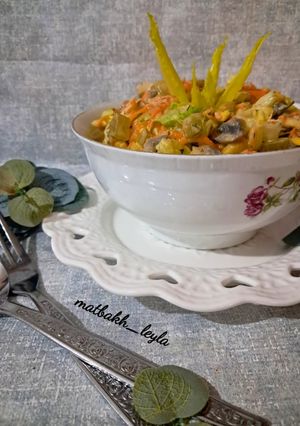 عکسی از دستور سالاد مرغ و کاهو