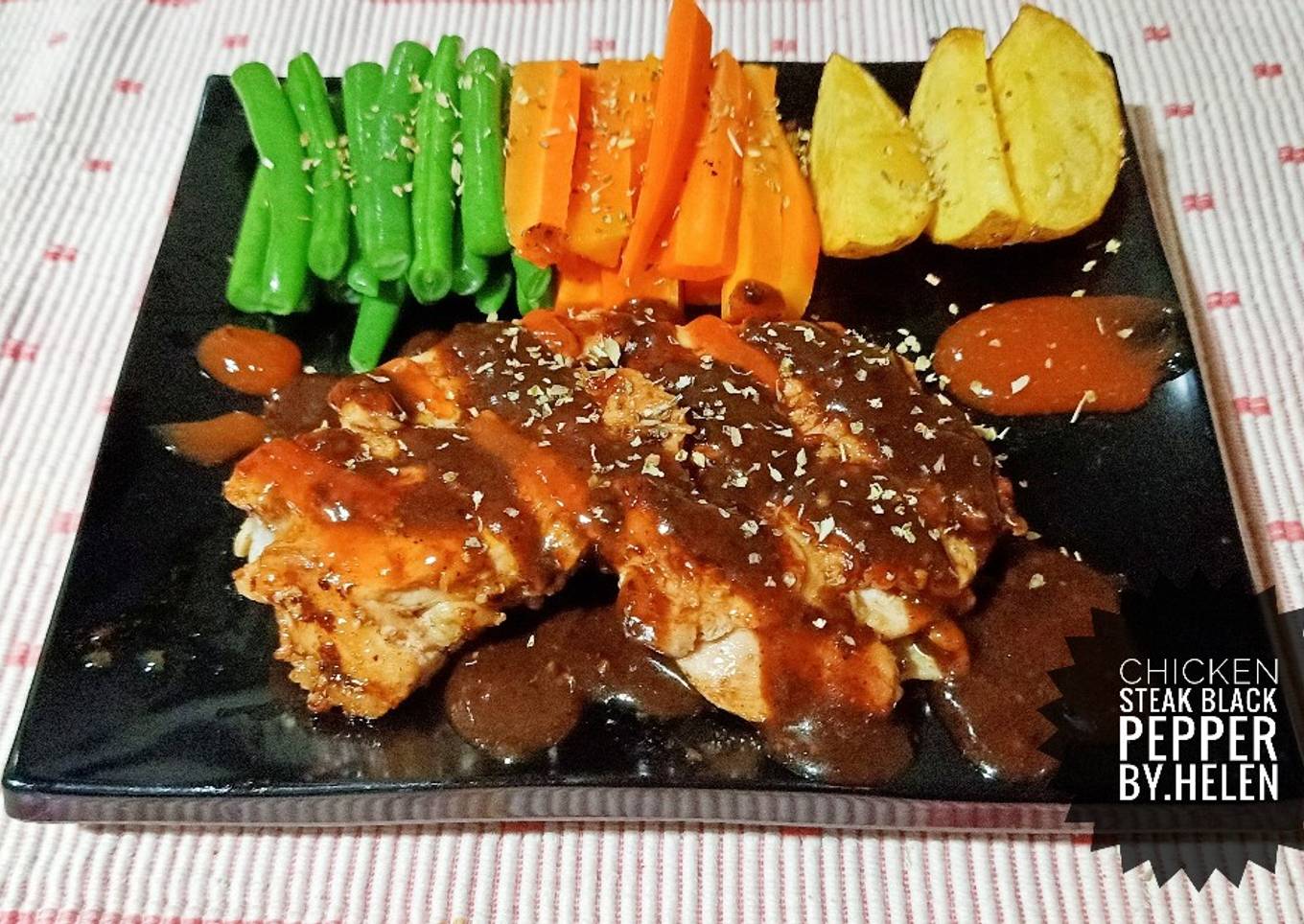 Chicken steak black pepper @la resto