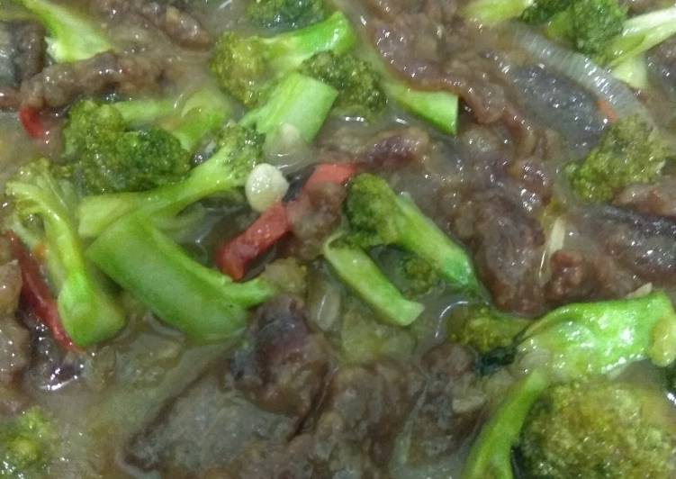 Bahan mengolah Ca Brokoli daging krispy Lezat