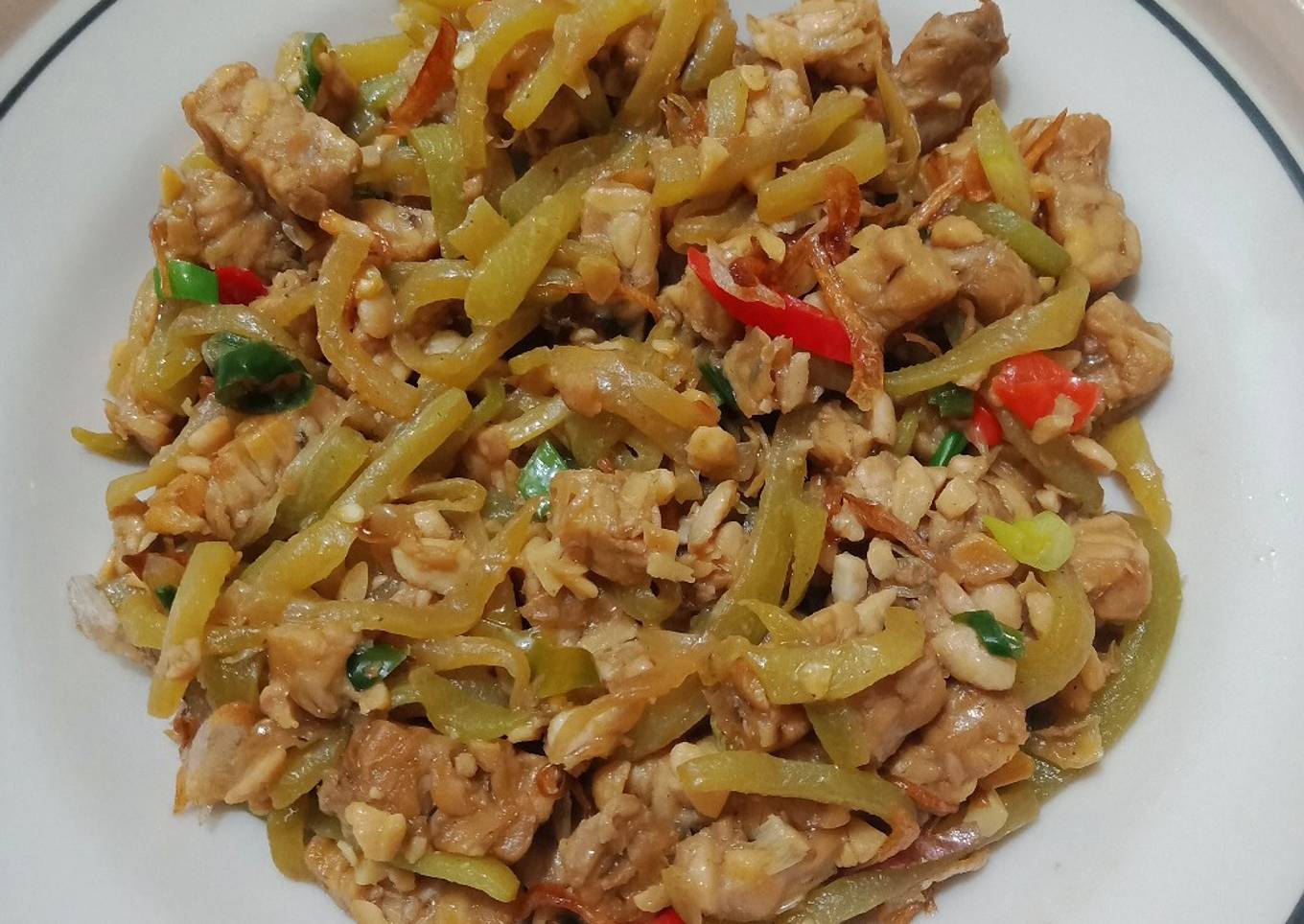 Tumis Labu Siam Tempe