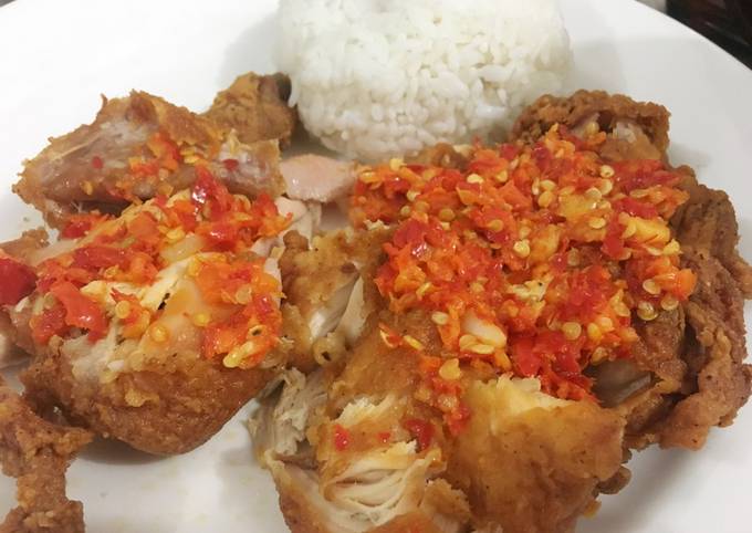 Ayam geprek A&W ala Anak Kost