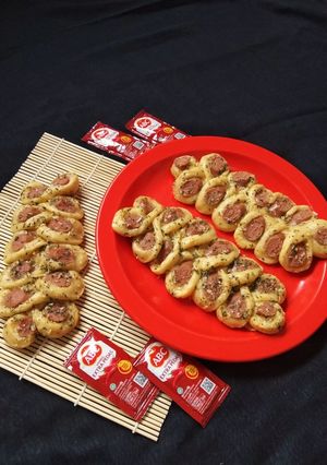 Foto resep Garlic sosis bread kepang tanpa keju