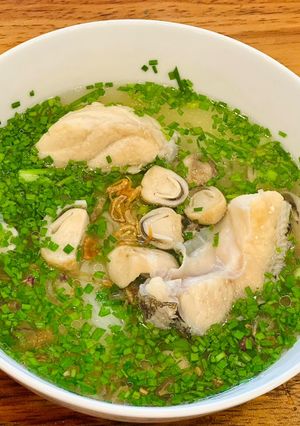 Hình của món Bánh canh hẹ Cá Mú.