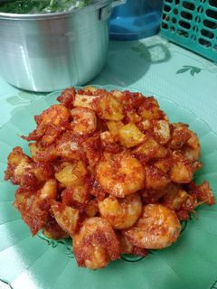 Foto resep Balado kentang dan udang
