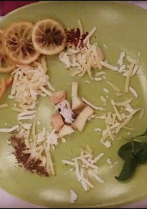 A picture of Cheese Plate (Its Waiting For Some Spaghetti).