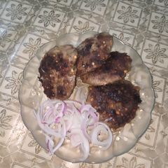 A picture of Eid special chapli kabab.
