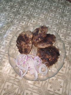A picture of Eid special chapli kabab.