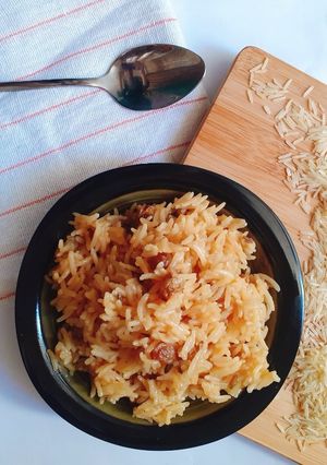A picture of Gur wale Chawal (In Punjabi).