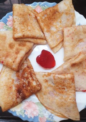 A picture of Oats Banana French Crepes (pan cake).