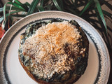 Calabaza rellena de espinaca 🦾