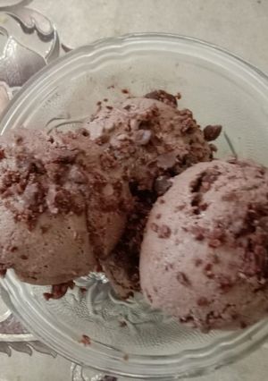 A picture of Chocolate ice cream recipe.