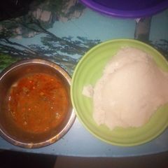 A picture of Alugbo and draw soup.