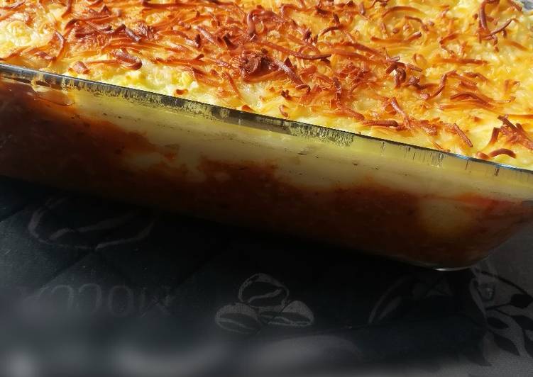 Pastel de patata con carne picada