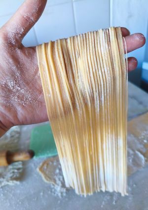 Una foto de Tallarines caseros fácil