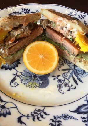 A picture of California Farm Egg & Salmon Mc Muffin.