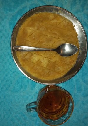 عکسی از دستور حلوا تخم مرغی آسان پز