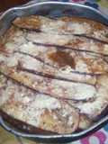 Zanahorias salteadas con berenjenas al graten en salsa de tomate