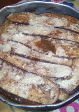 Una foto de Zanahorias salteadas con berenjenas al graten en salsa de tomate