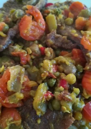 Una foto de Menestra de verduras con ternera