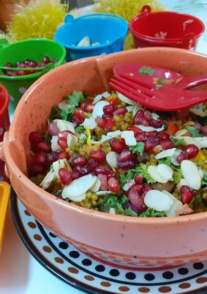 A picture of Colourful healthy couscous salad.