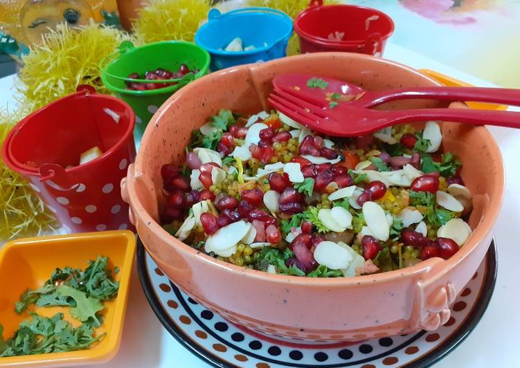 Colourful healthy couscous salad