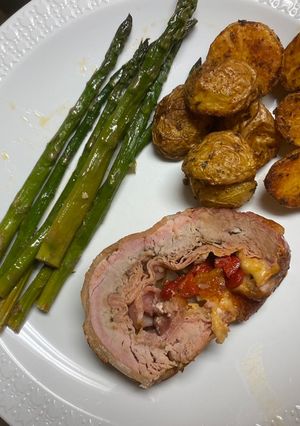 Una foto de Bondiola de cerdo rellena