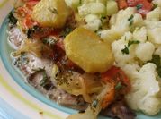Una foto de receta de pescado jurel al horno