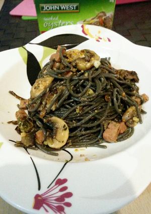 Foto resep Aglio olio squid pasta