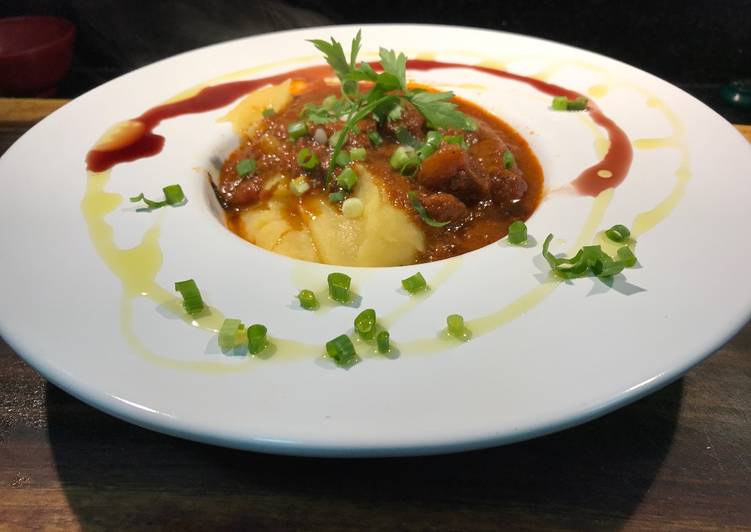 202-Ragu com polenta - carne e vegetariano - Tudogosreceitas
