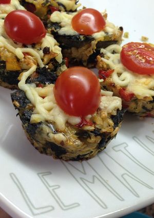 Una foto de Muffins de acelga y arroz