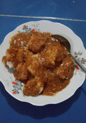 Foto resep Lontong bumbu kacang