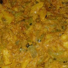 Snake gourd potato poppy seeds curry A picture of Snake gourd potato poppy seeds curry.