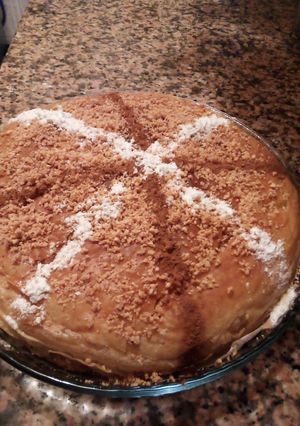 صورة لوصفة بسطيلة بالدجاج واللوز روعة 😋😋😋