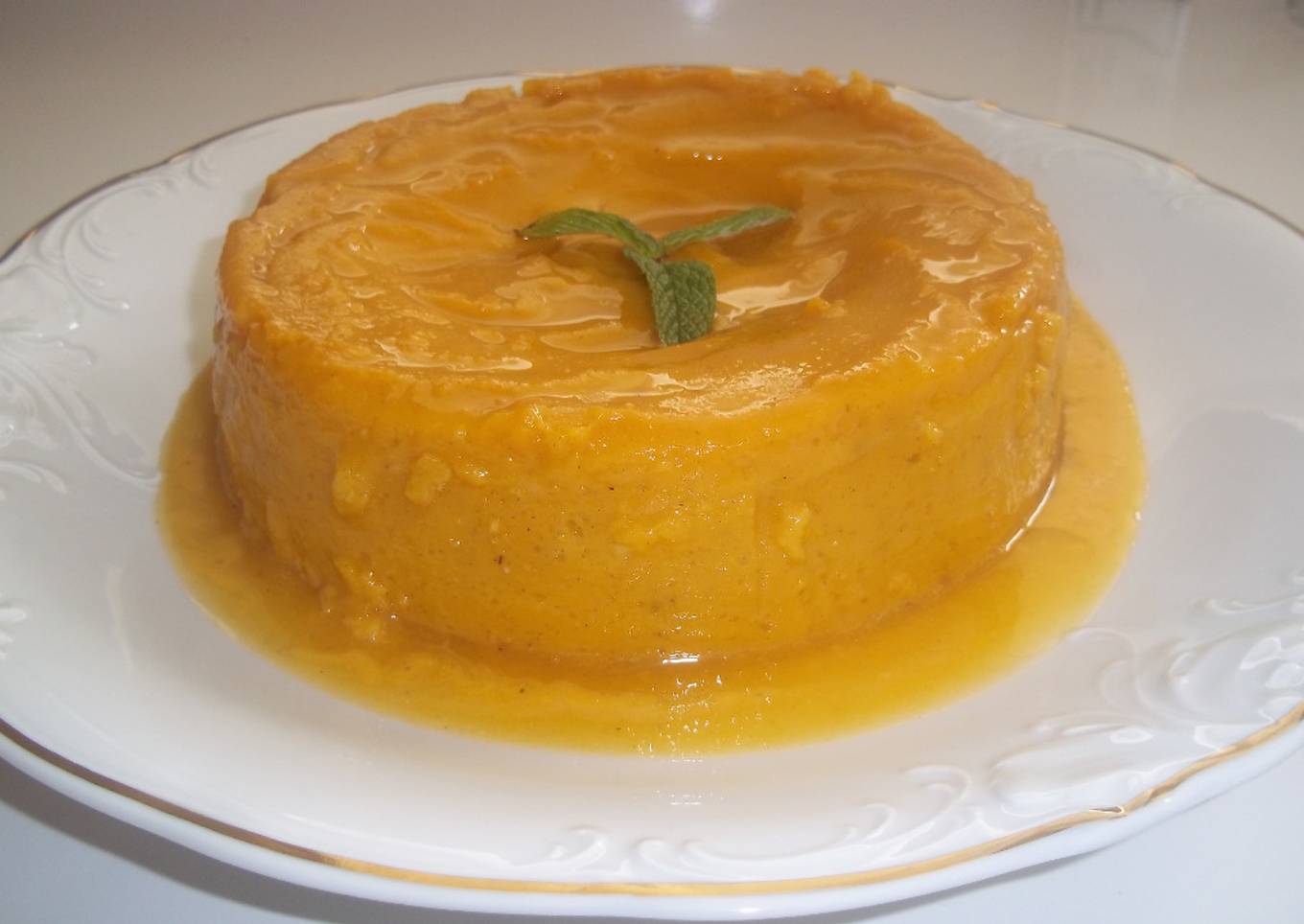 Flan de calabaza acondicionado