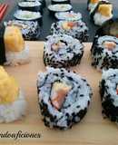 Sushi uramaki y tamago nigiri